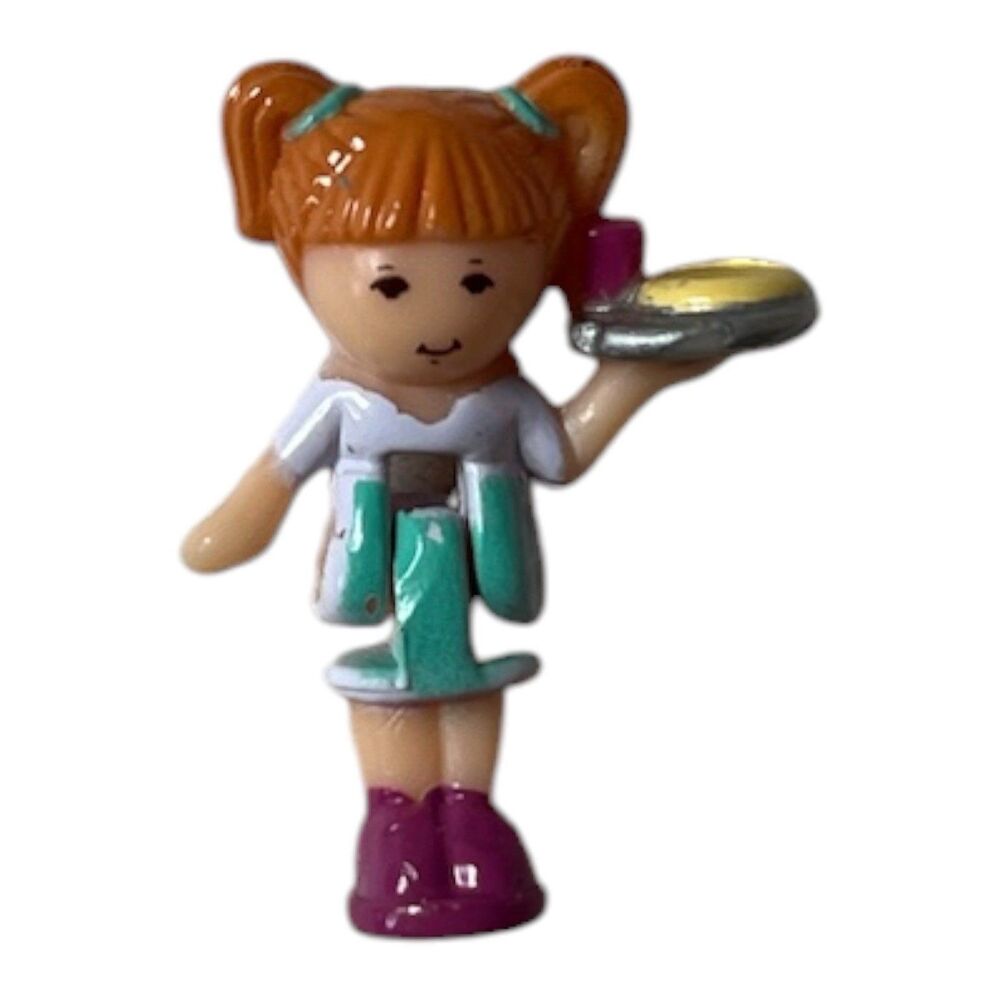 Vintage Polly Pocket Bluebird 1993 Pizzeria Figure Doll Kelly Server